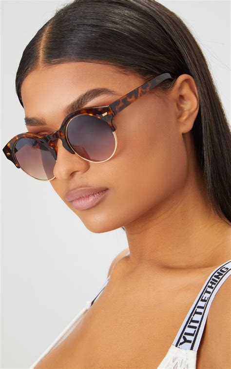 round tortoise shell sunglasses